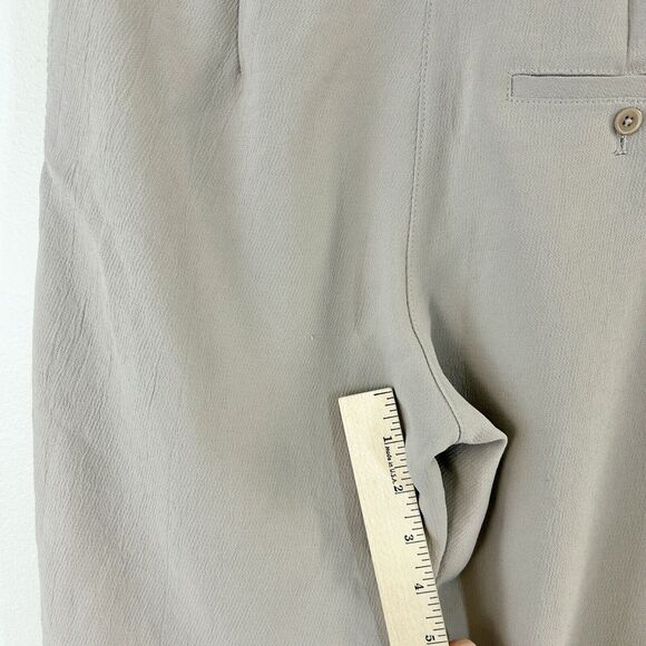 Aritzia Wilfred Pants Womens 00 Gray Allant Cropped Ribbon Waist Tie Crepe Capri - Picture 7 of 16